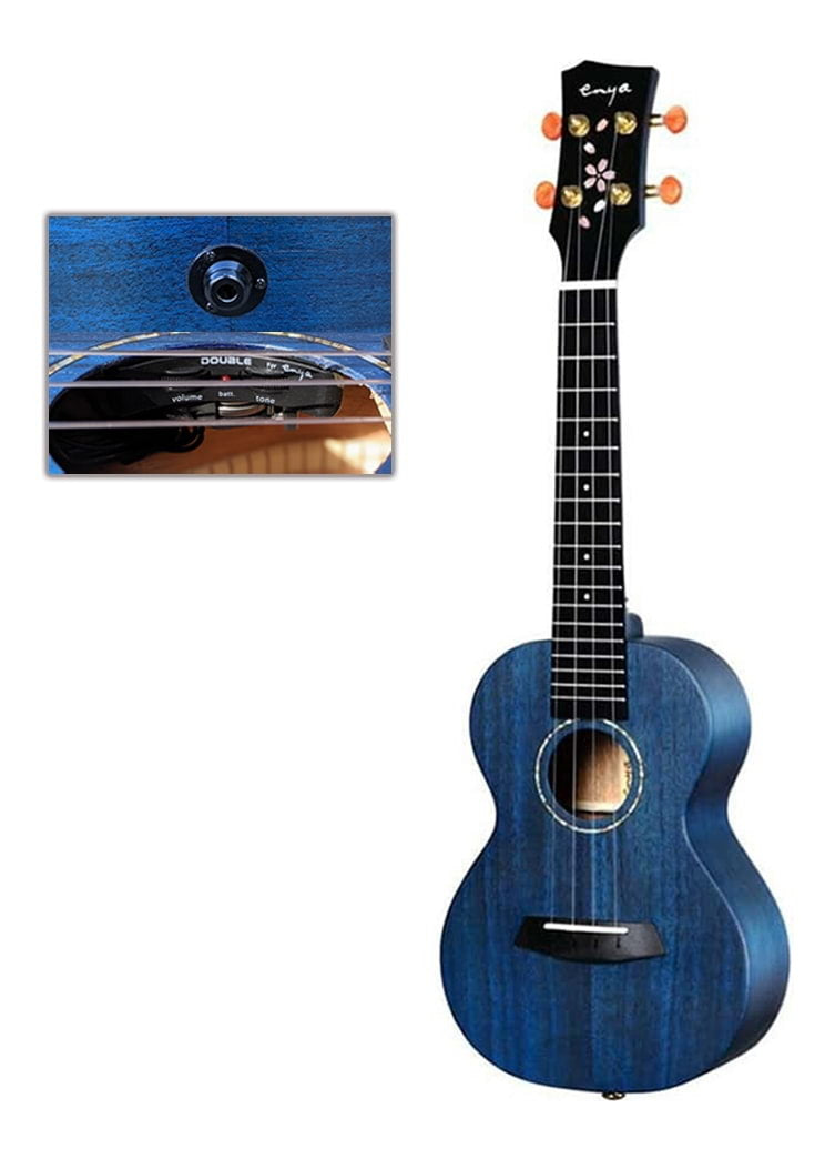 Enya MS Blue Solid Mahogany Concert Ukulele