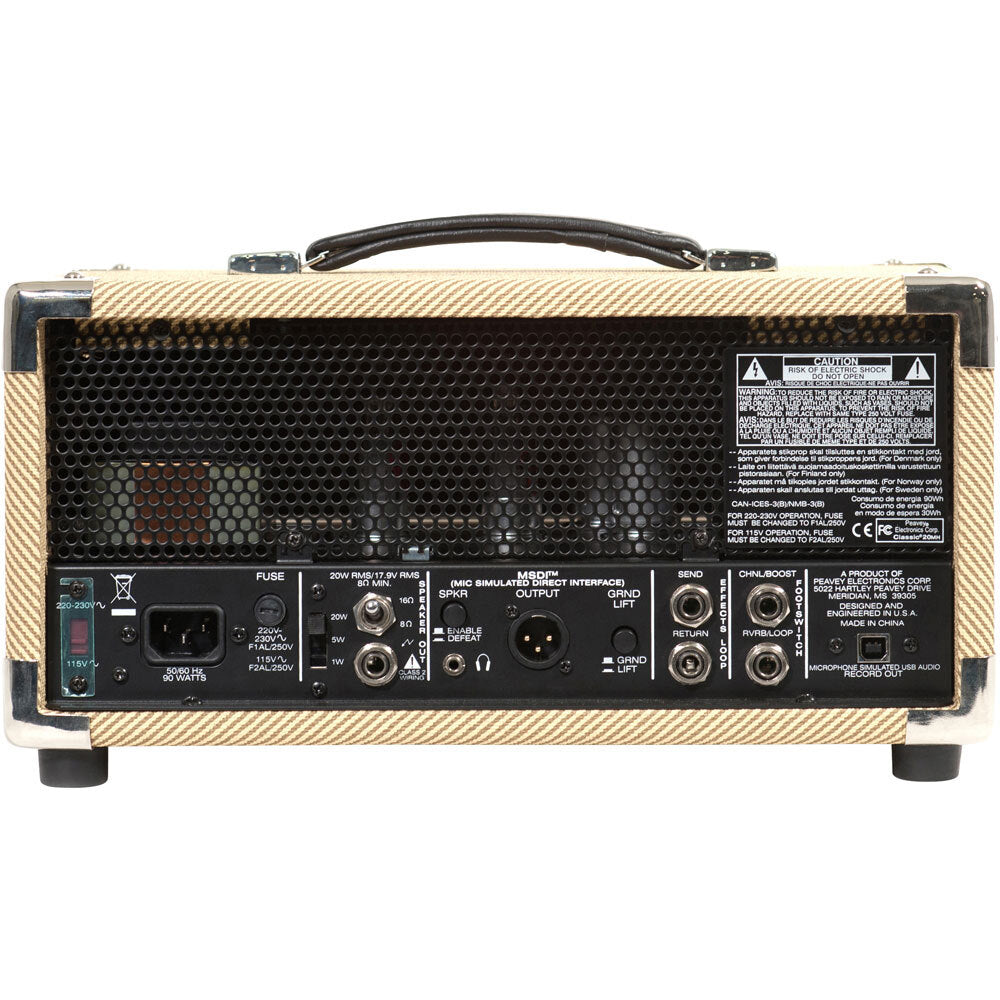 Peavey Classic Series "Classic 20MH" Mini Guitar Amplifier Head - 20 Watt
