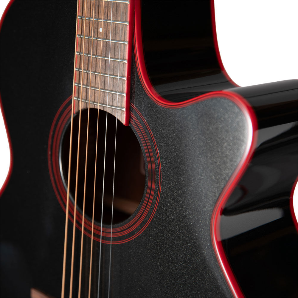 Takamine G49 Series FXC AC/EL Guitar w/Cutaway in Cosmic Black Sparkle