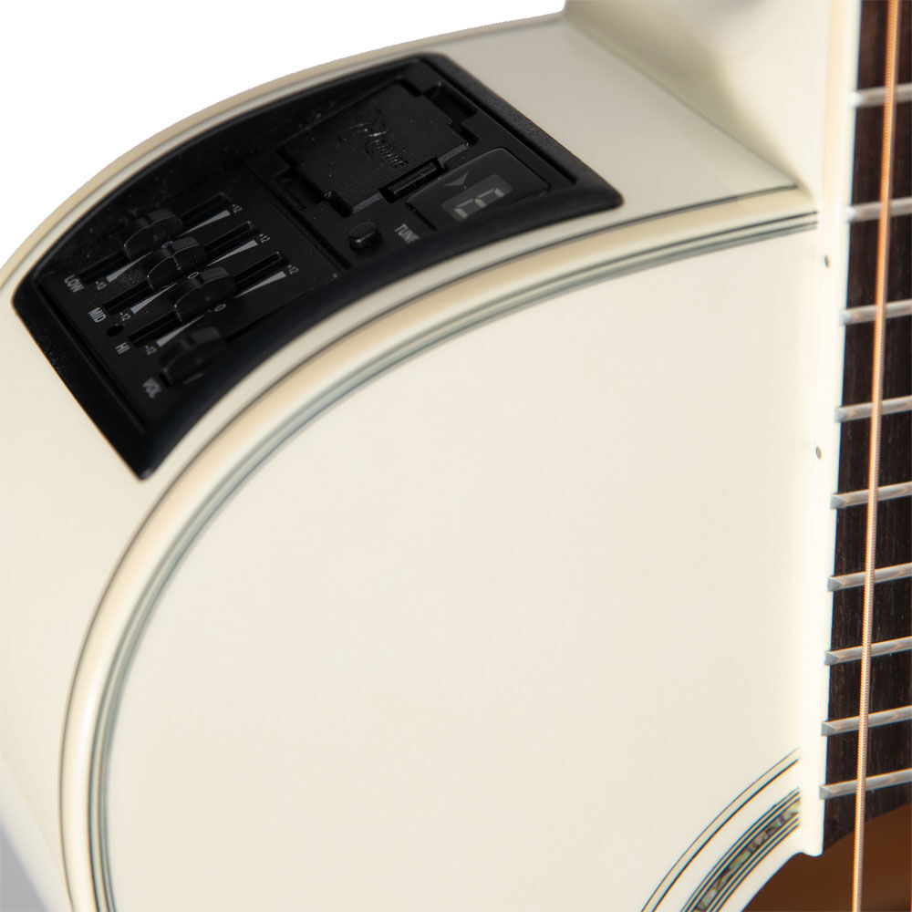 Takamine G37 Series NEX AC/EL Guitar with Cutaway in Pearl White Gloss Finish