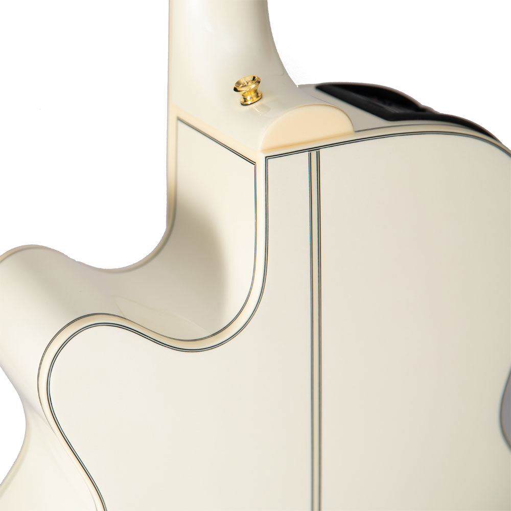 Takamine G37 Series NEX AC/EL Guitar with Cutaway in Pearl White Gloss Finish