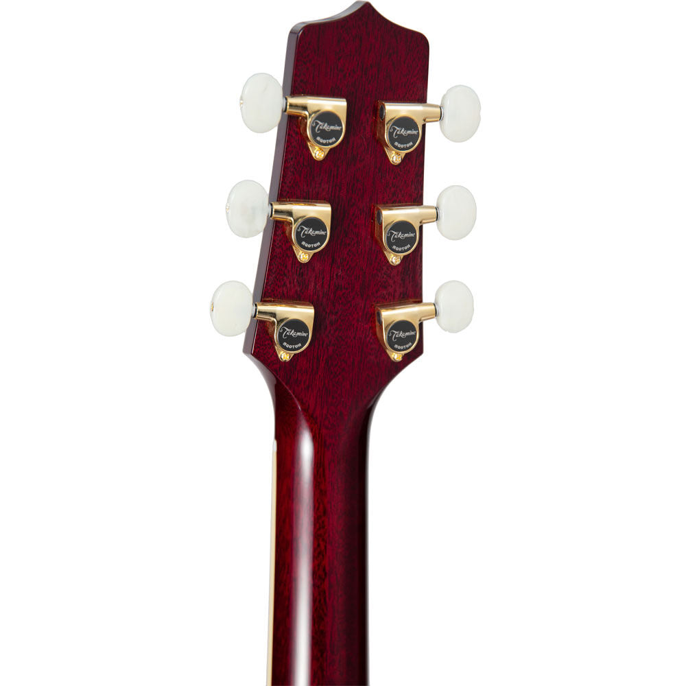 Takamine "John Jorgenson" Artist Series Dreadnought AC/EL Guitar w/Cutaway in Red Stain Gloss