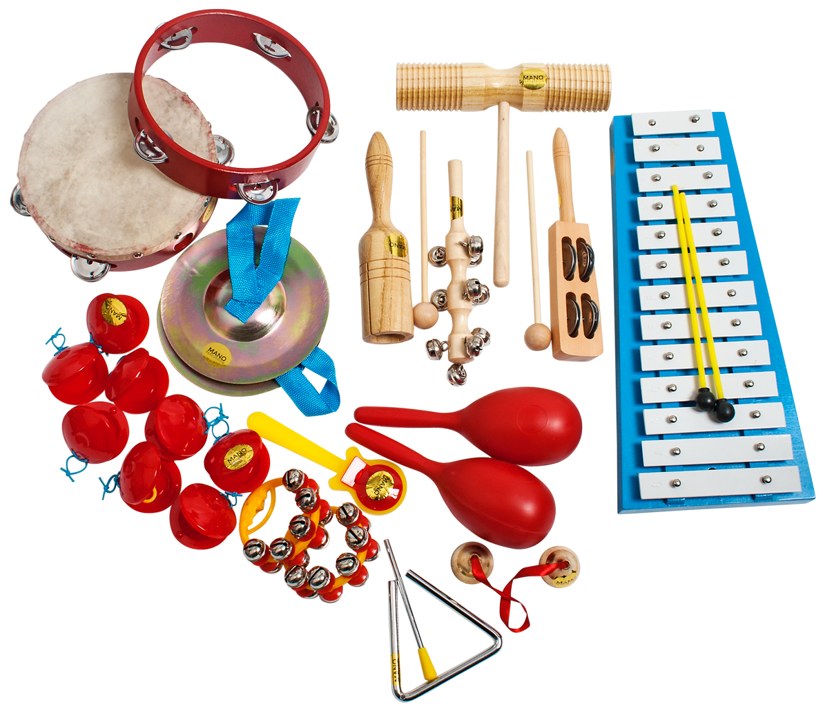MANO Percussion 17 Piece Classroom Percussion Case