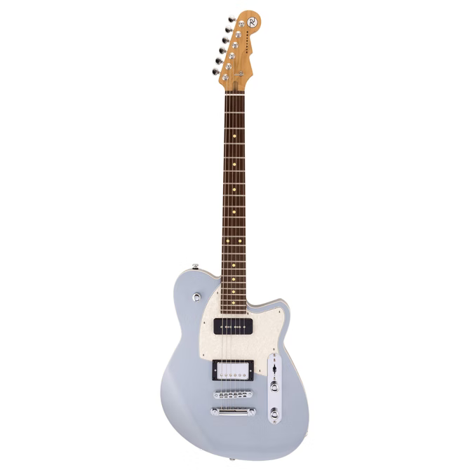 Reverend Double Agent OG Electric Guitar in Metallic Silver Freeze