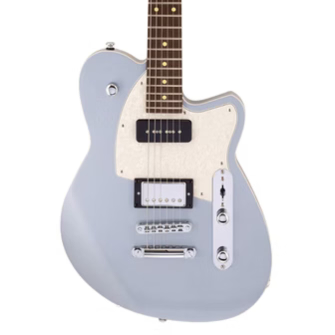 Reverend Double Agent OG Electric Guitar in Metallic Silver Freeze