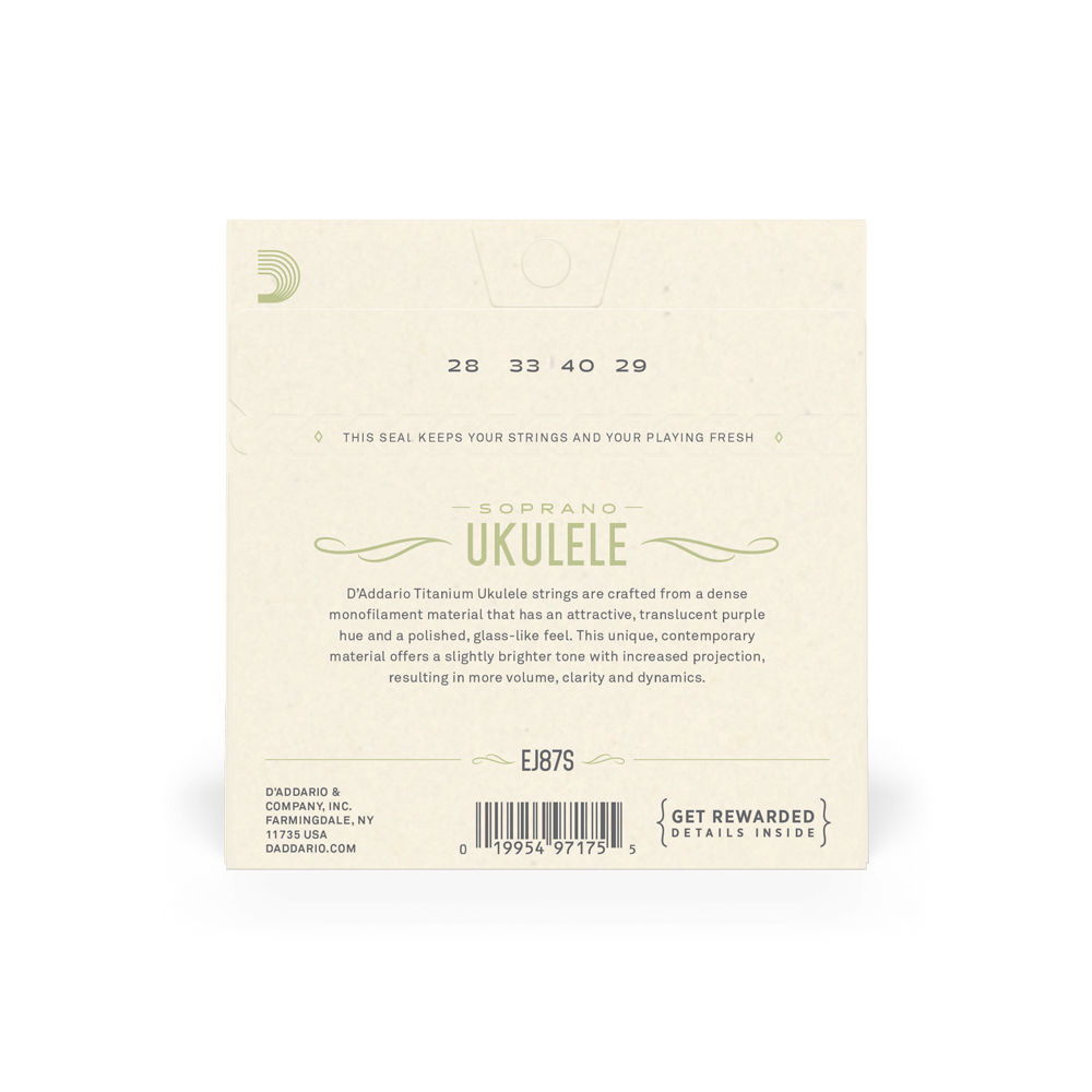 Daddario Titanium Soprano Ukulele String Set