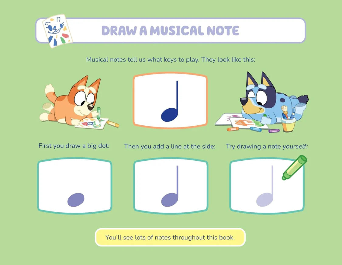 Bluey First Ever Piano Book by Joff Bush