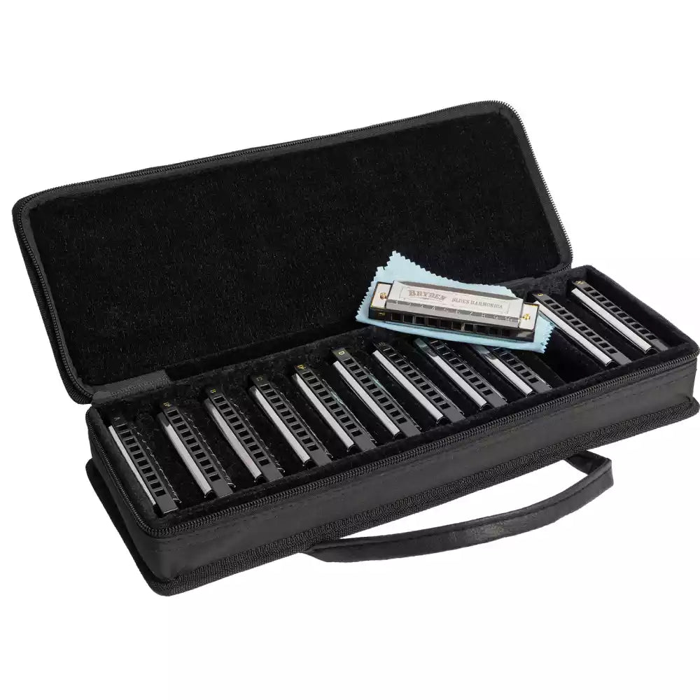 Bryden 12 Piece Diatonic Harmonica Set