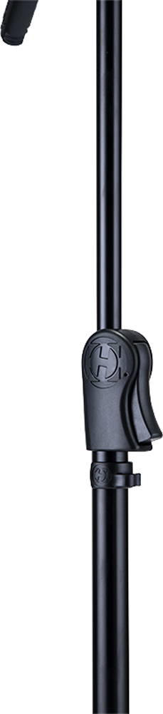 Hercules EZ Clutch Tripod Microphone Stand w/2-in-1 Hideaway Boom MS533B