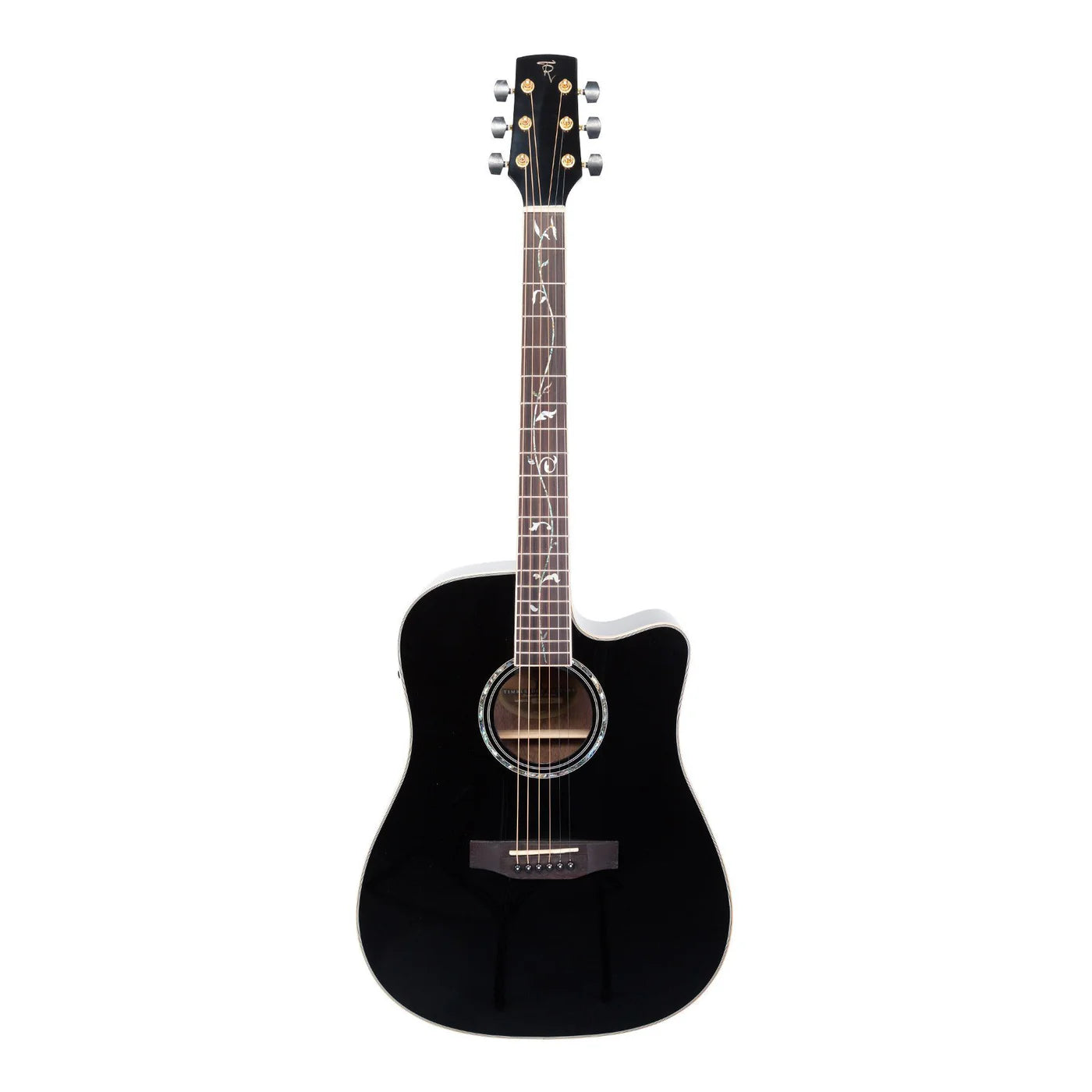 Martinez Timberidge '3 Series' Solid Spruce Top Dreadnought Pickup 'Tree of Life'