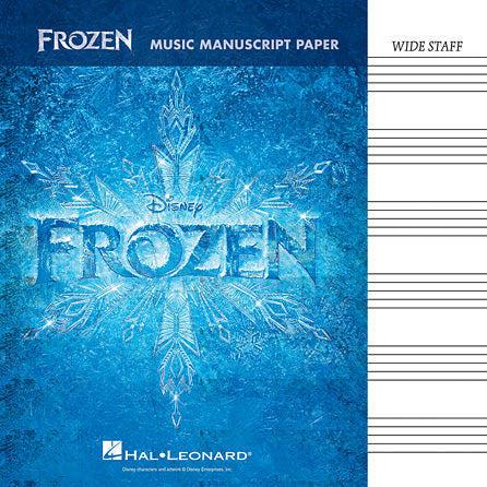 Music Manuscript Book with Wide Staves - Frozen