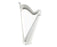 Pillar Harp 27 String Ashwood with Bag - White and Silver