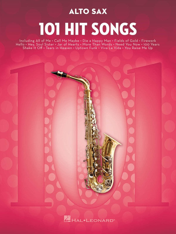 101 Hit Songs Song Book for Alto Saxophone