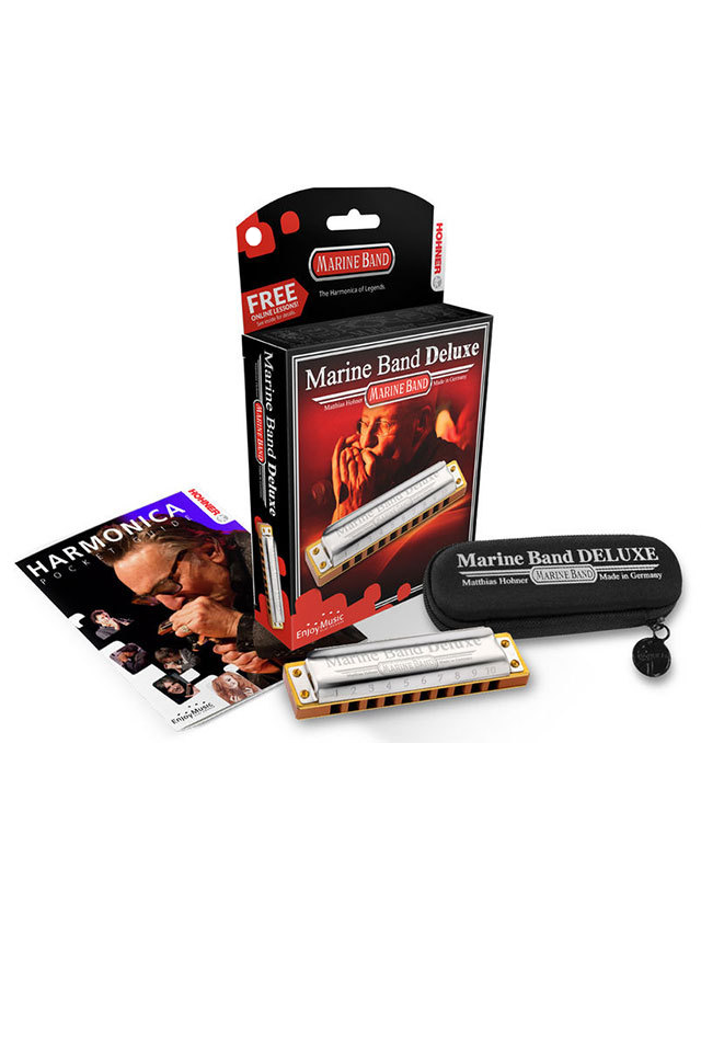 HOHNER Marine Band Deluxe - Armonica Diatonica In La (A) Con Pettine In Legno E 20 Ance - Foto 4