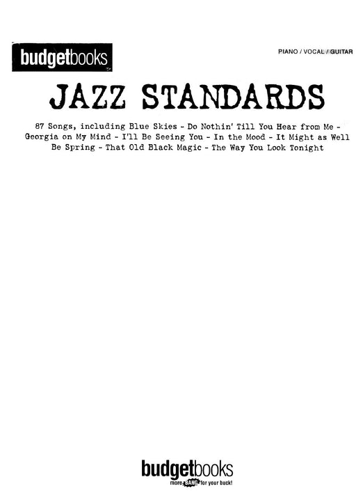 Budget Books - Jazz Standards