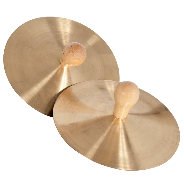 5 Inch Brass Cymbals with Wooden Knobs