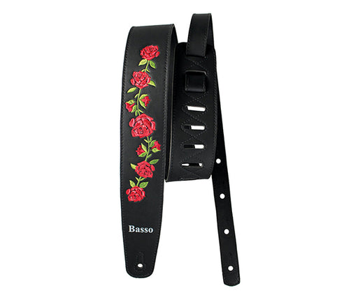 Basso Guitar Strap Synthetic Floral Embroided