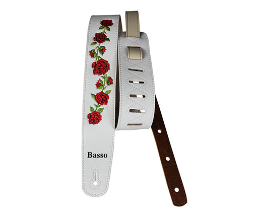 Basso Guitar Strap Synthetic Floral Embroided