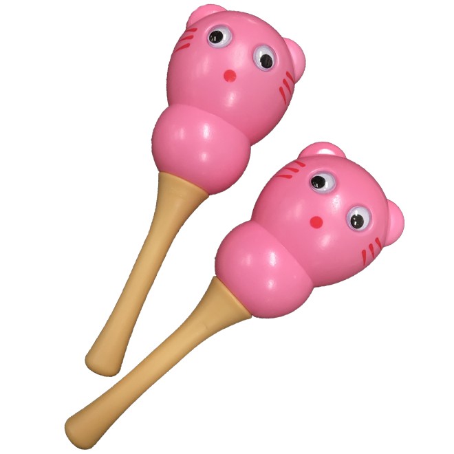 Pink Bear Maracas