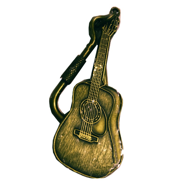 Keyring with Acoustic Guitar