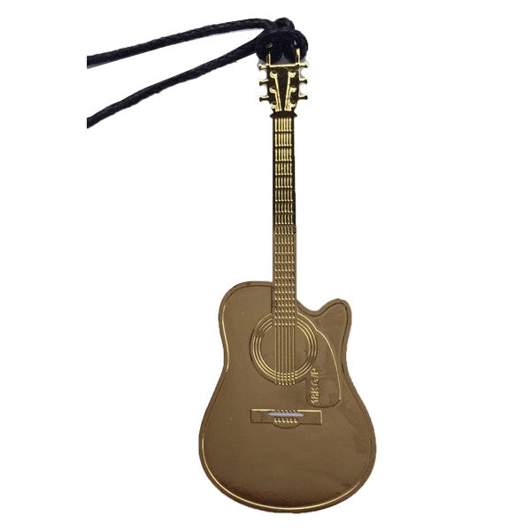 Gold Metal Music Bookmark - Guitar
