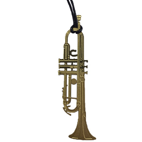 Gold Metal Music Bookmark - Trumpet