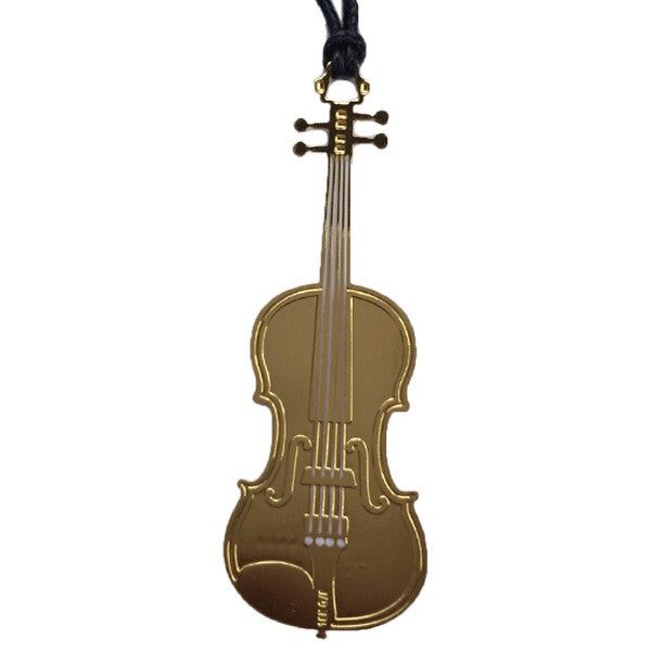 Gold Metal Music Bookmark - Violin