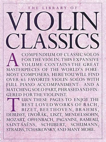 Library of Violin Classics Vln/Pno
