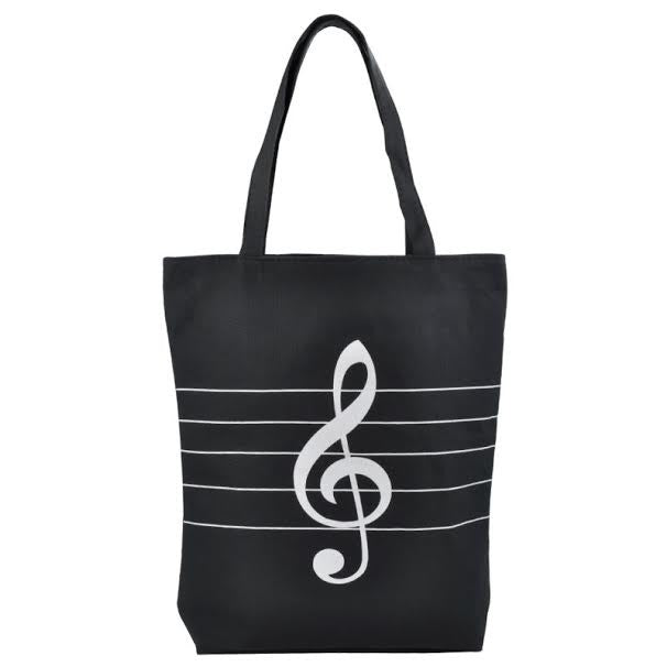 Music Tote Bag Treble Clef