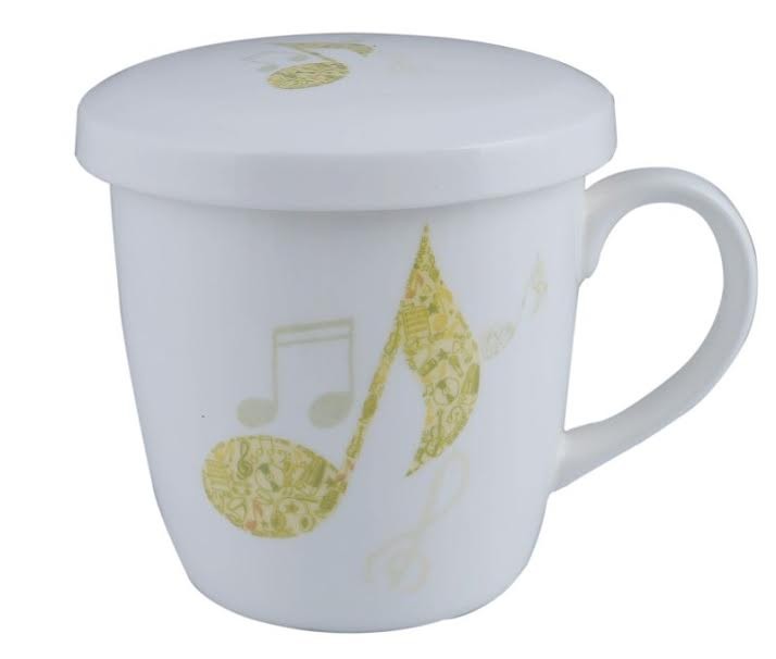 Music Mug with Lid Lime Quaver