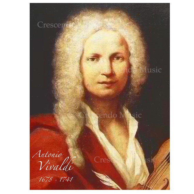 Antonio Lucio Vivaldi Canvas Portrait w Gold Frame