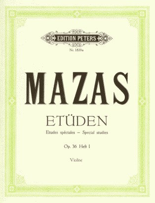 Mazas Studies Op 36 Book 1 Peters edtion by