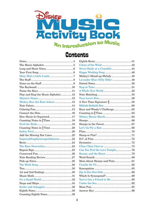 Disney Music Activity Book
