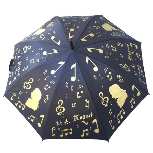 Music Themed Large Umbrella Gold