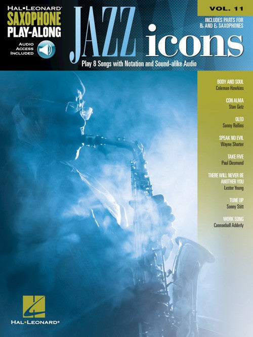 Jazz Icons Saxophone Play-Along Volume 11