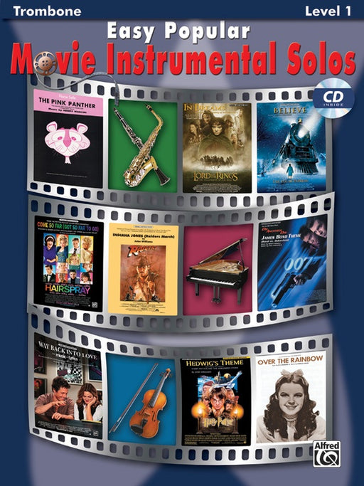 Easy Popular Movie Instrumental Solos Book / CD - Trombone