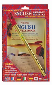 Waltons English Penny Whistle in D & Book Pack