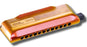 Hohner CX12 Jazz Chromatic Harmonica Red to Gold Finish in the Key of C