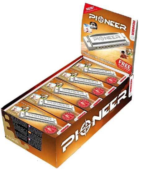 Hohner Pioneer Harps Counter Display Box of 10 in the Key of C