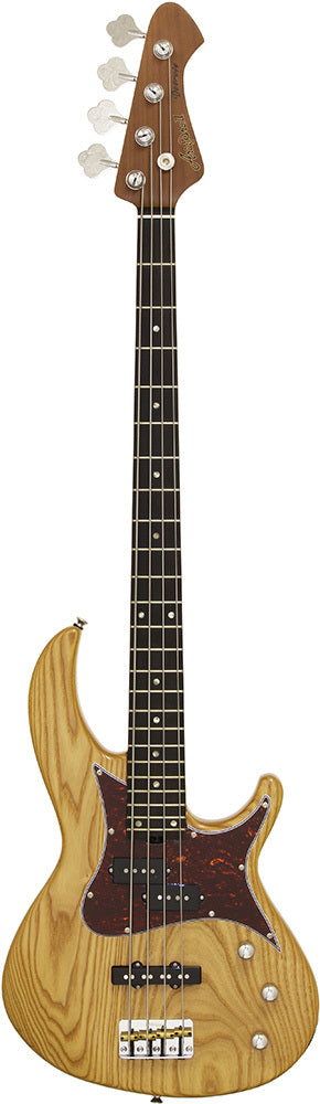 Aria 313MK2 Detroit Series Electric Bass Guitar in Open-Pore Natural Finish