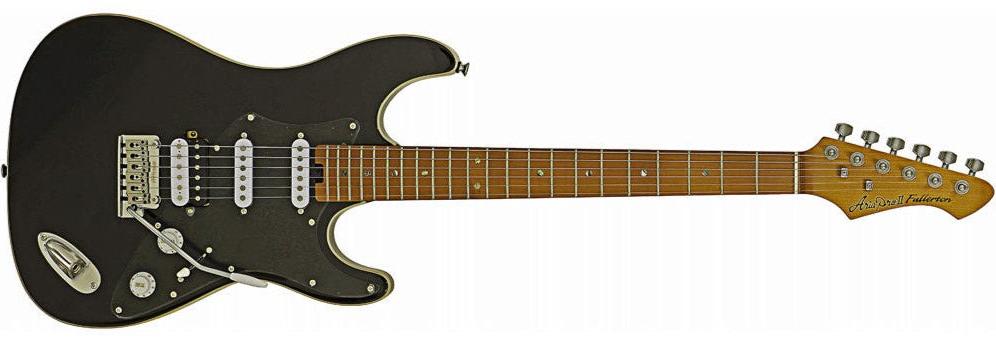 Aria 714-DG Fullerton Tribute Collection Electric Guitar in Black