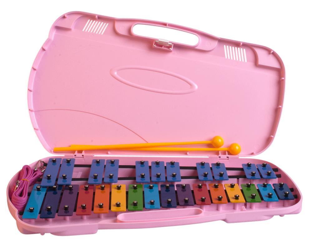 Glockenspiel 27 Note Angel (Coloured Bars with Pink Case)