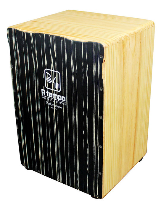 A Tempo Performance Series Cajon in Black Wood Grain Matte