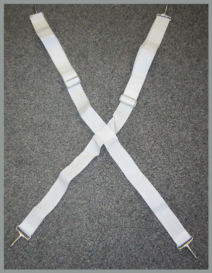 Peace Marching Bass Drum X-Harness Style Strap in White