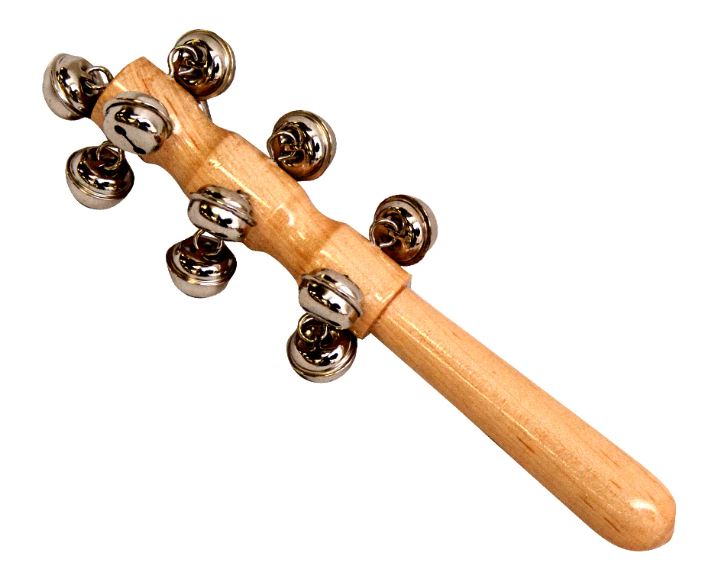 Mano 10 Sleigh Bells on Wooden Handle