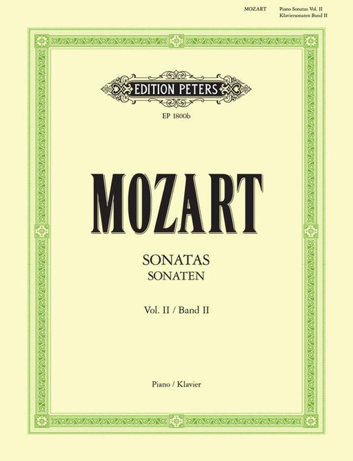 Mozart Piano Sonatas Vol 2 Edition Peters