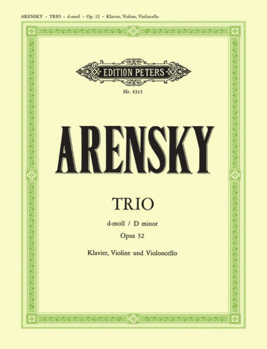 ARENSKY Piano Trio in D minor Op. 32