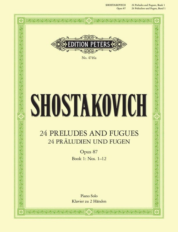 24 Preludes and Fugues Op. 87 Vol. 1 Nos. 1-12