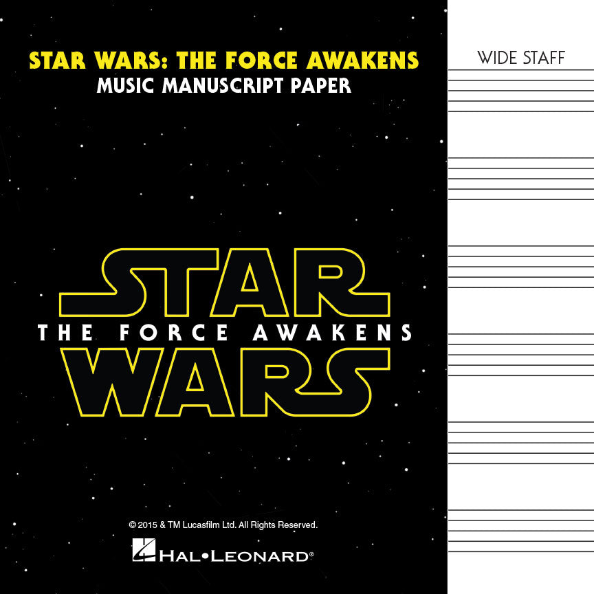 Music Manuscript Book with Wide Staves - Star Wars