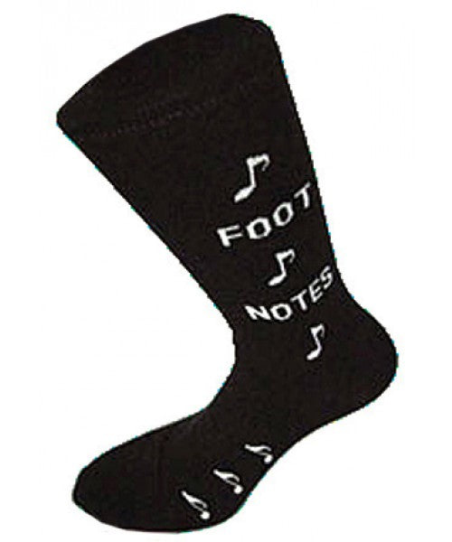 Music Notes Socks High Ankle Black (5 designs)